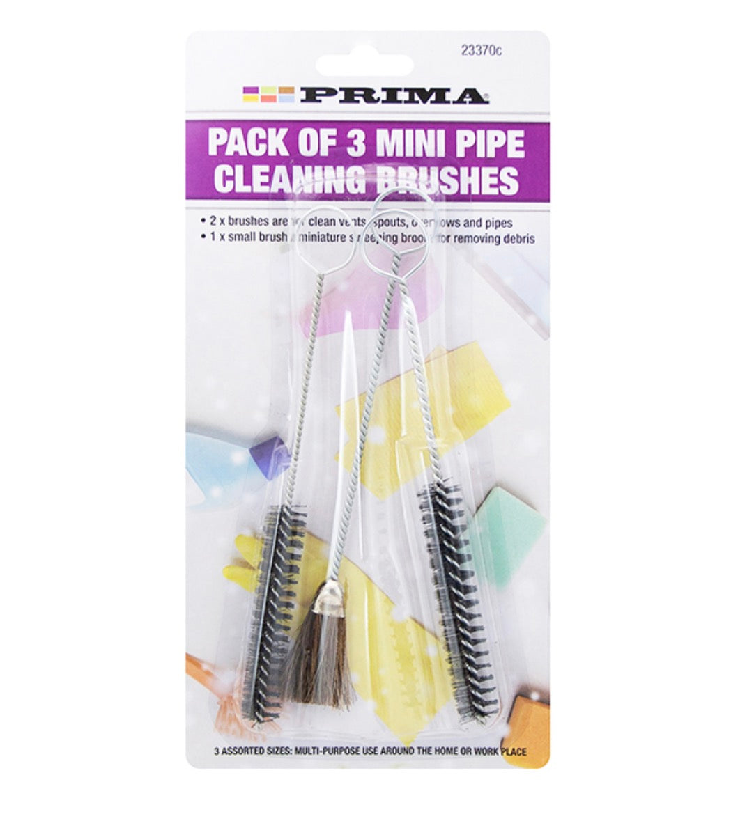 Mini pipe cleaning brushes 3 pack