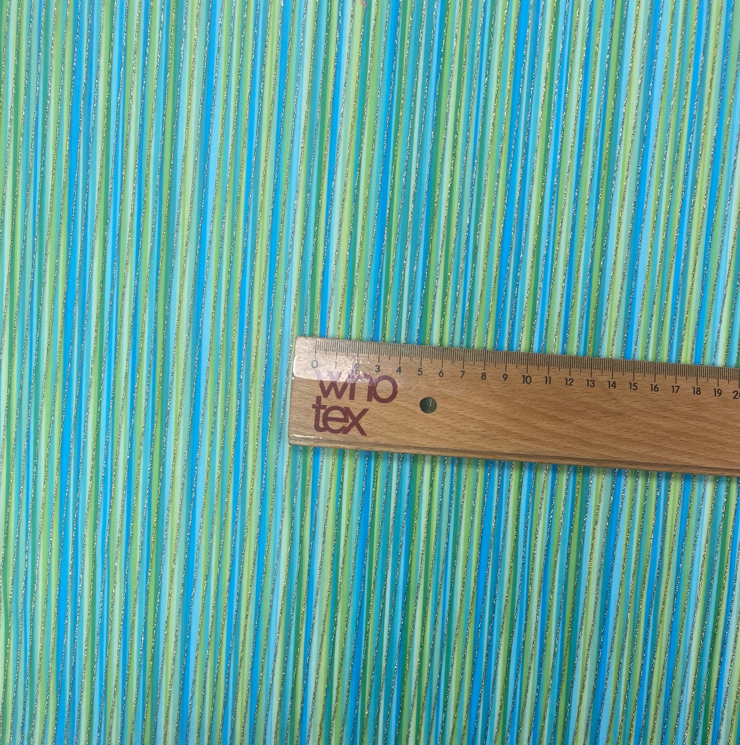 Blue Green Striped Shimmer Ottoman Fabric by the Metre