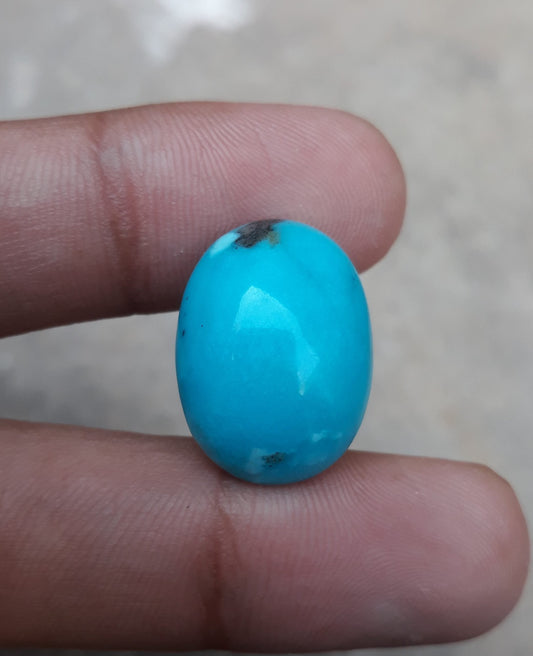 20ct Natural Certified Turquoise - Blue Turquoise -20ct-21x16mm