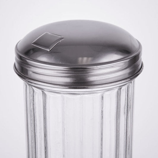 Stainless Steel Flip Cap Sugar/Cheese Dispenser 355ml / 12oz - Dozen