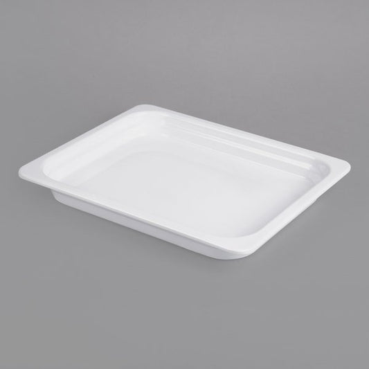 GN 1/2 White Melamine Gastronorm Pan 40mm Deep