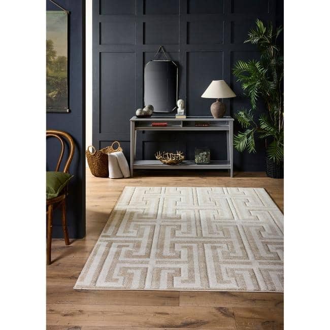 Greek Key Rug Geometric Design