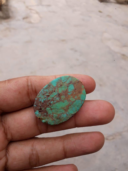 50.5ct Natural Turquoise, Green Matrix Turquoise,,Dimensions - 35.8x26mm