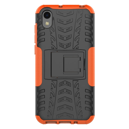 Shockproof PC + TPU Tire Pattern Case for Huawei Honor 8s, with Holder, For Huawei Honor 8s