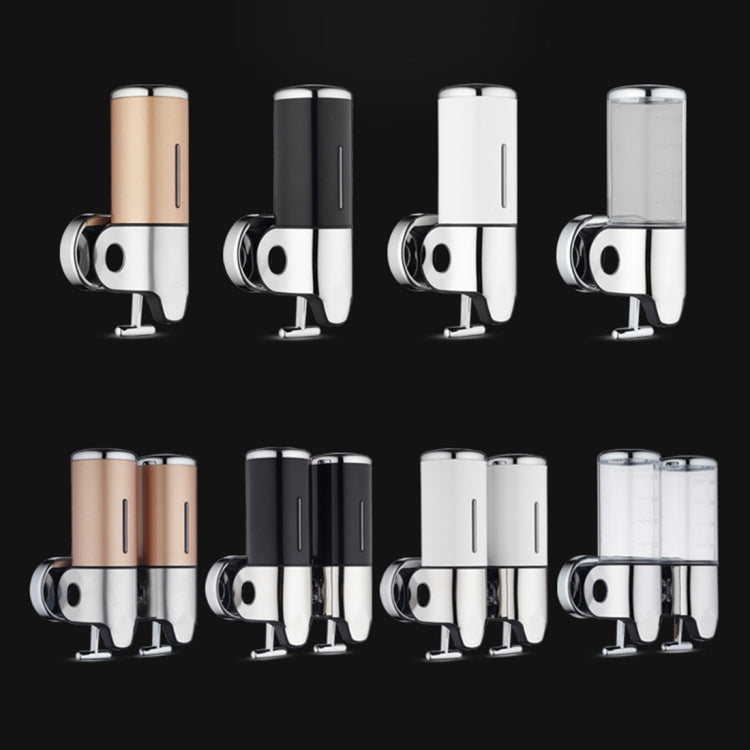 Dual Hotel Shower Manual Dispenser Wall Mounted Washing Liquid Shampoo Soap Bottle, Capacity: 1000ml, 1000ml/Gold, 1000ml/Transparent, 1000ml/White, 1000ml/Dark Red, 1000ml/Silver, 1000ml/Black