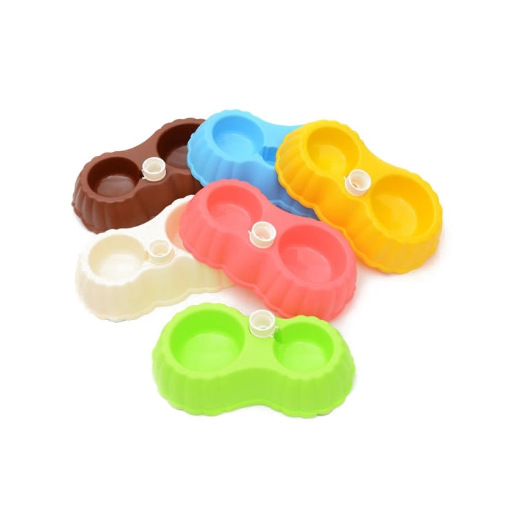 Pumpkin Shape Dog Cat Food Dish + Drinking Water Double Bowls with Automatic Water Dispenser, Size: S, Size: S Green, Size: S Magenta