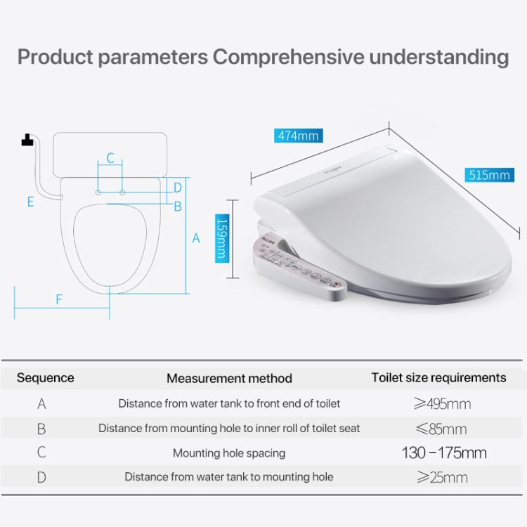 U Shape Multi-function Bathroom Automatic Cleaning Heating Intelligent Flush Toilet Cleaner Cover