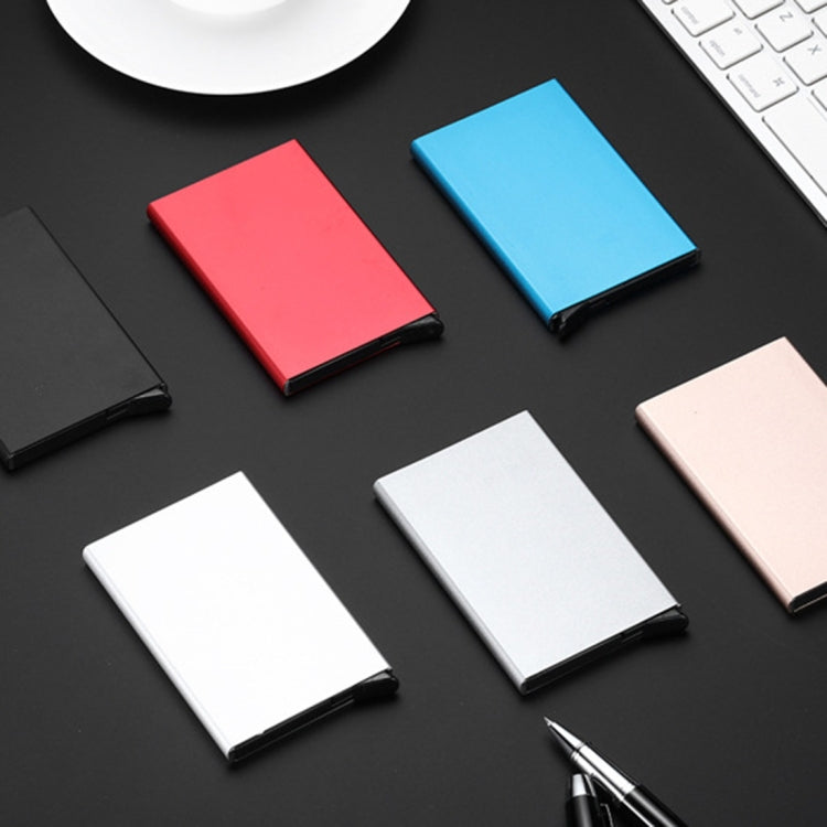 Antimagnetic Stainless Steel PU Business Card Holder Credit Card Case, Size: 10*6.2*0.8cm