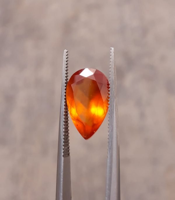 5.5ct Hessonite Garnet - Natural Faceted Hessonite Gem - 14x9mm