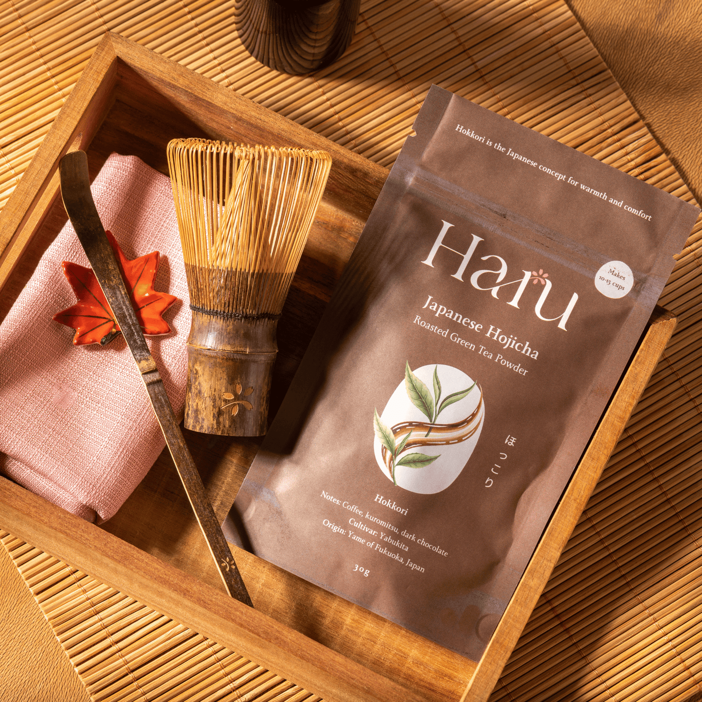 Hokkari Hojicha Powder - Roasted Green Tea Powder from Yame, Fukuoka