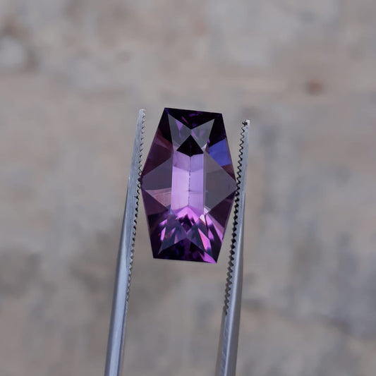 10.3ct Amethyst Fancy Cut from Brazil - February Birthstone -16.5x11x9.8m
