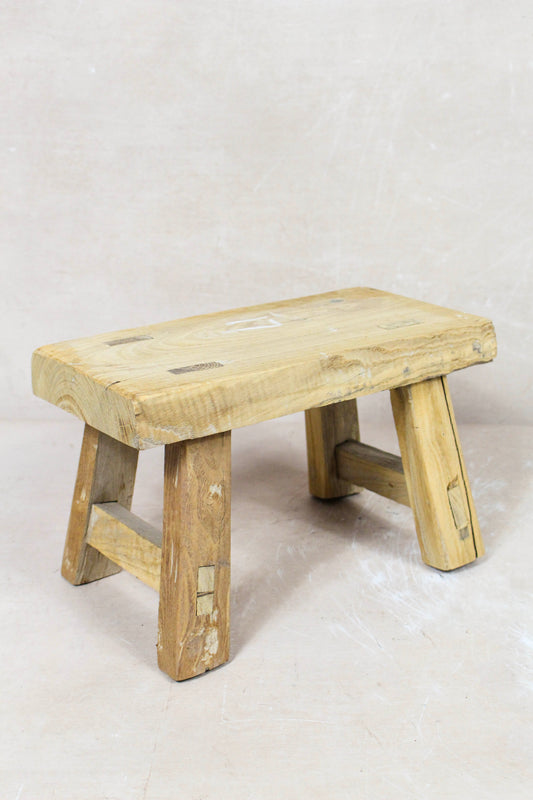 Vintage Rustic Stool - Elm wood - Small - 111