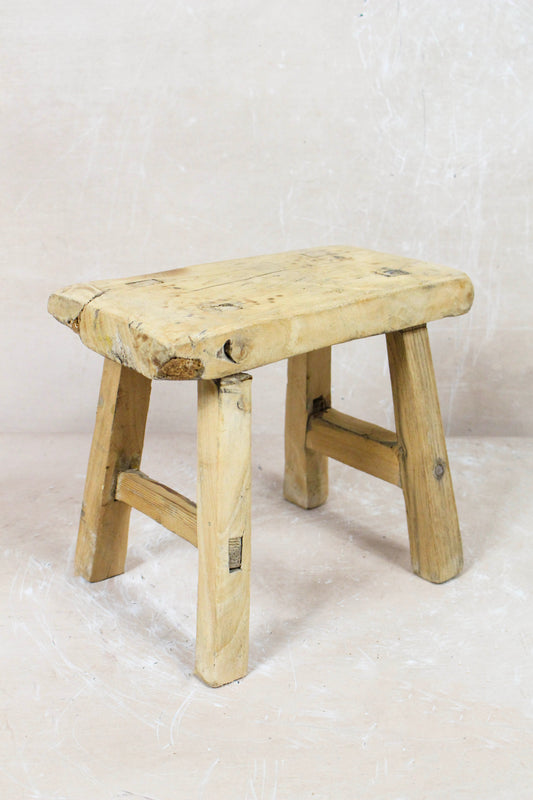 Vintage Rustic Stool - Elm wood - Small - 122