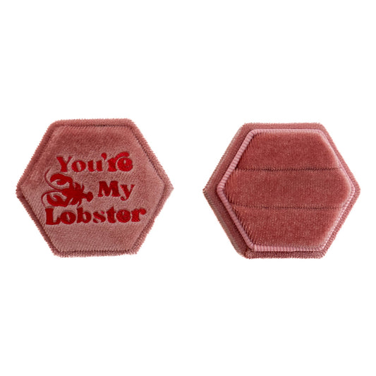 You're My Lobster Pink Wedding Ring Box