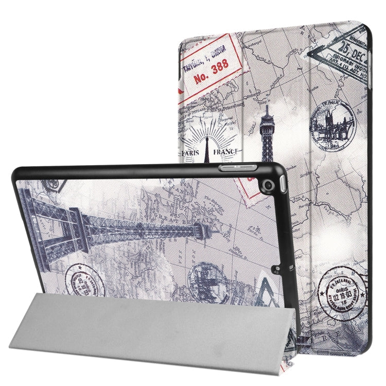 For iPad 9.7 (2018) & iPad 9.7 (2017) Cross Texture Painting Pattern Horizontal Flip Leather Case with Three-folding Holder, IP7D1011A, IP7D1011B, IP7D1011C, IP7D1011D, IP7D1011E, IP7D1011F, IP7D1011G, IP7D1011H, IP7D1011J, IP7D1011K