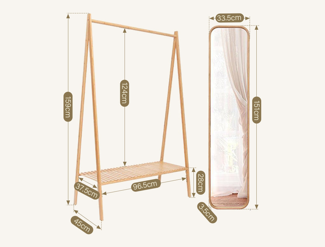 IR39 Coat Rack with Mirror