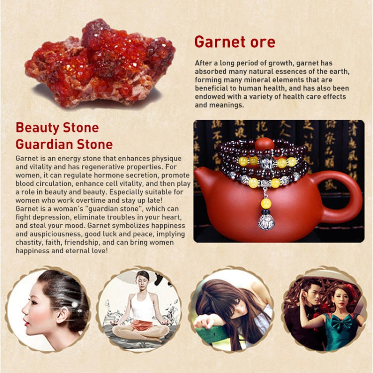 Fashion Jewelry Accessory Garnet Beads Bracelet, White Jade, Pink Crystal & Cat, Pink Crystal & Elephant & Fish, Red Agate & Elephant, Red Agate & Pi Xiu, Violitde, Garnet, Blue Sandstone & Calabash, Red Agate & Buddha Head, Aquamarine & Longevity Lock