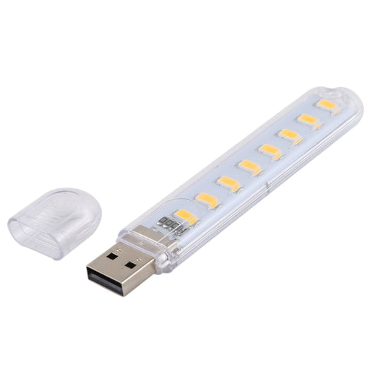 3W 8 LEDs 5730 SMD USB LED Book Light Portable Night Lamp, DC 5V, 8 LEDs