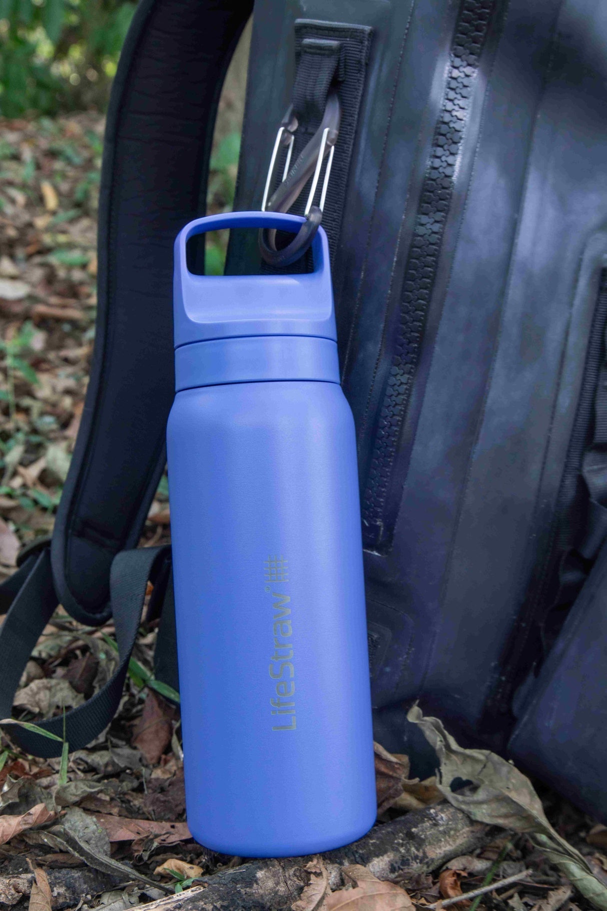 LifeStraw Go Stainless Steel 700ml Filter Water Bottle - Thistle Purple
