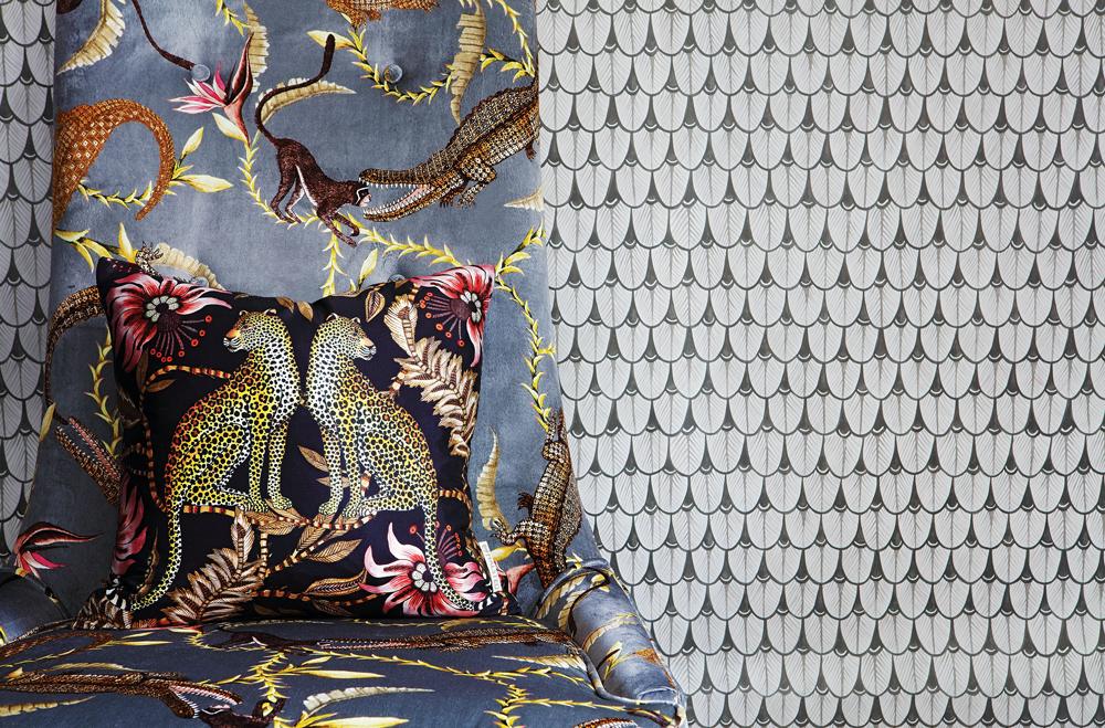 Ardmore - Lovebird Leopards Night Cushion Cover