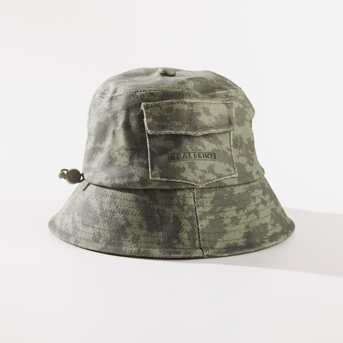 Sealskinz Lynford Waterproof Canvas Patch Pocket Bucket Hat - Camo