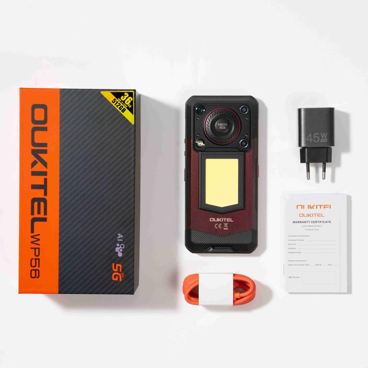 Oukitel WP56 Rugged Phone, 12GB+512GB, 108MP Camera, Fingerprint Identification, 6.8 inch Android 15 MTK Dimensity 7050 Octa Core, NFC, OTG, Network: 5G
