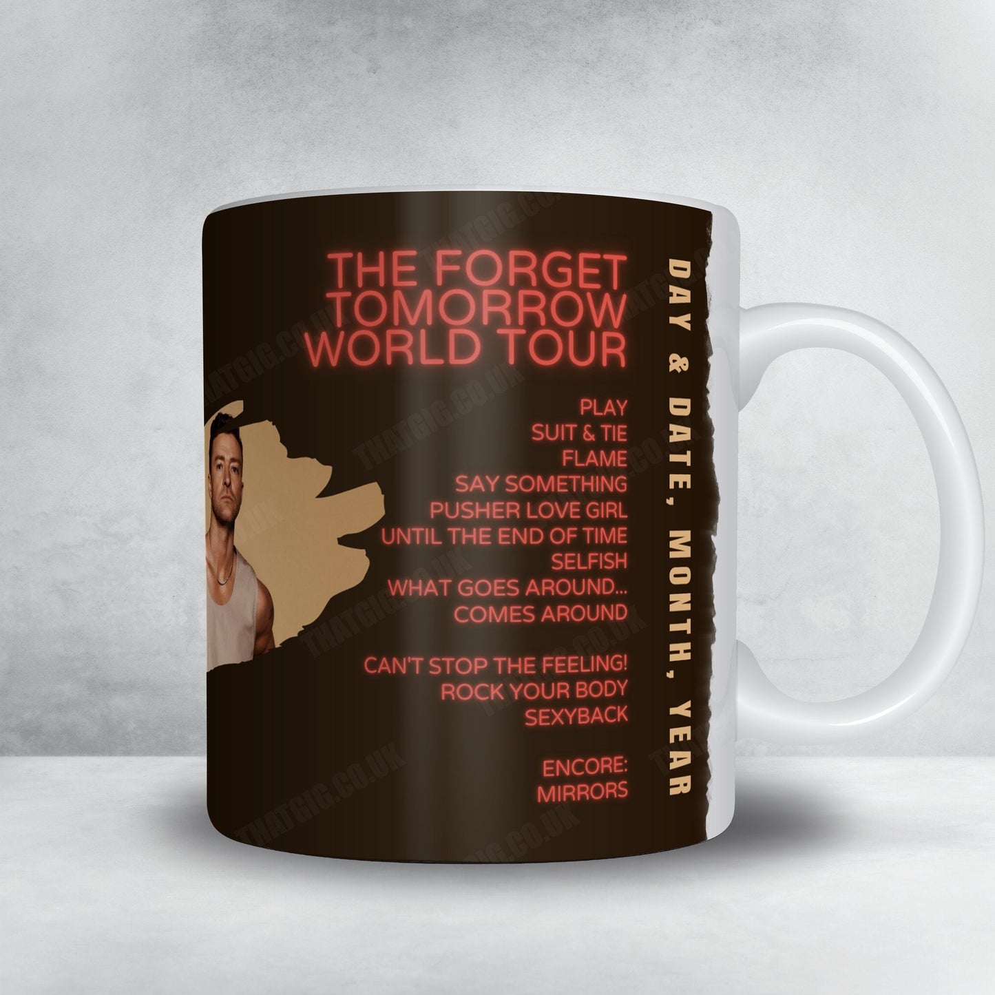 Justin Timberlake Setlist Mug - Toyota Center, Houston, TX, USA - December 4th, 2024