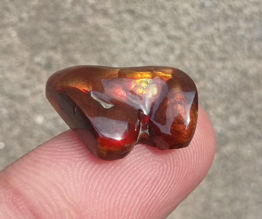 13.3ct Mexican Fire Agate, Rare Fire Agate, Carved Fire Agate - Perfect gemstone Gift, Aatshi Aqeeq, Dimensions- 18x16 mm
