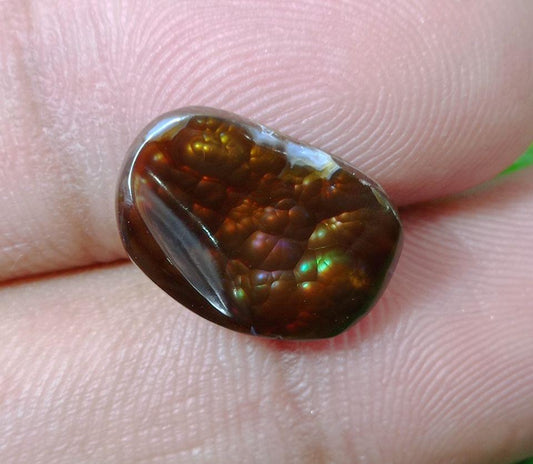 4.7ct Natural Fire Agate from Mexico , Oval Bubbly Fire Agate - Perfect gemstone Gift, Dimensions - 15x10 mm