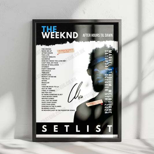 The Weeknd Setlist Poster - Etihad Stadium, Manchester - June 10th, 2023