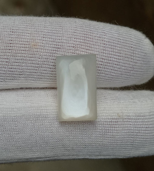 10.9ct Milky Moonstone with White Sheen - Adularia Moonstone - June Birthstone - 17.5x10x6mm