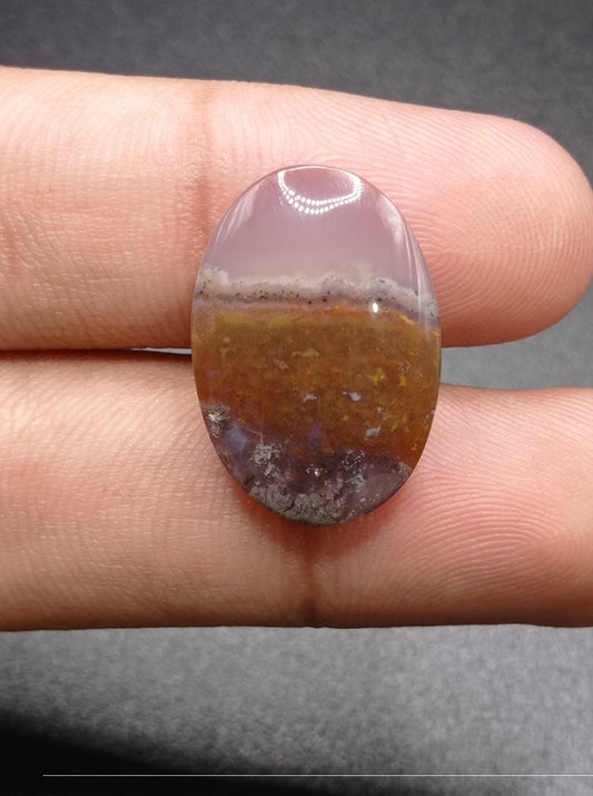 19ct Moss Agate - Brown Moss Agate - 24x17x6mm