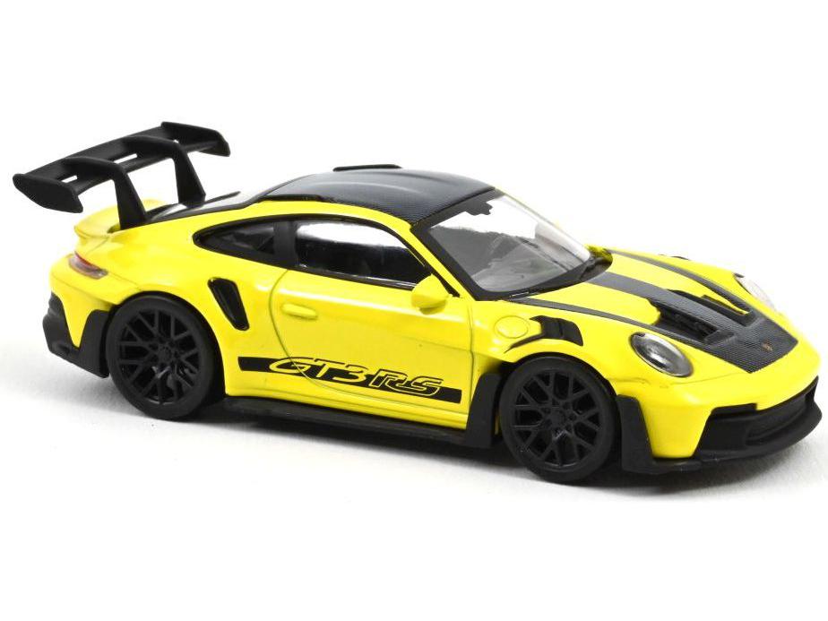Norev 1:43 Porsche 911 GT3 RS Diecast Model - Yellow with Black Stickers