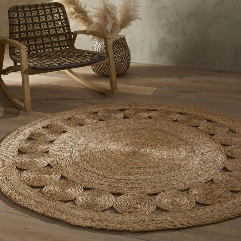 Nova Natural Circle Rug – Handwoven Round Jute Rug