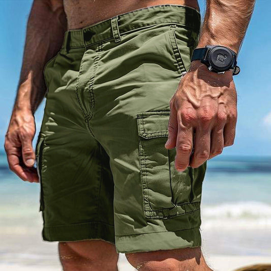 European And American Men's Overalls Multi-pocket Slacks