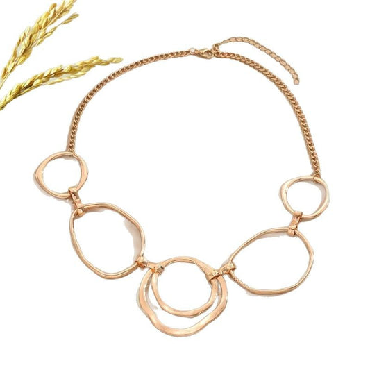 Hollow Round Irregular Pendant Necklace