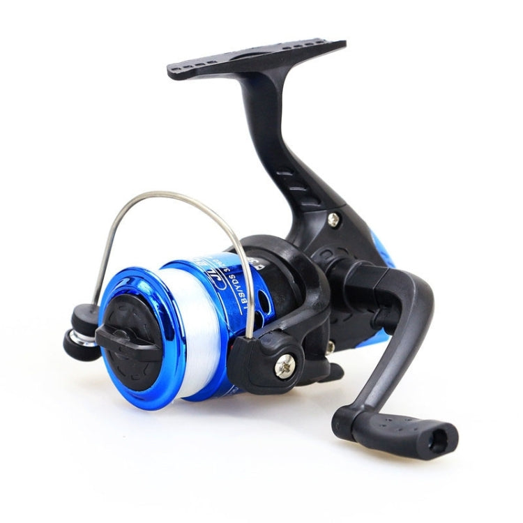 JL200 Plating Plastic 3 Ball Bearings Handle Fishing Spinning Reel with Transparent Lines, JL200