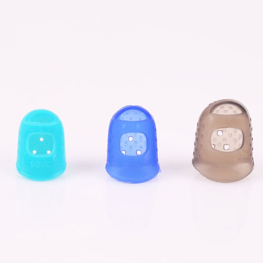 10 PCS Guitar Ukulele Stringed Instrument Finger Protector Anti-pain Finger Cap in Random Color Delivery(Size: L), Size: L