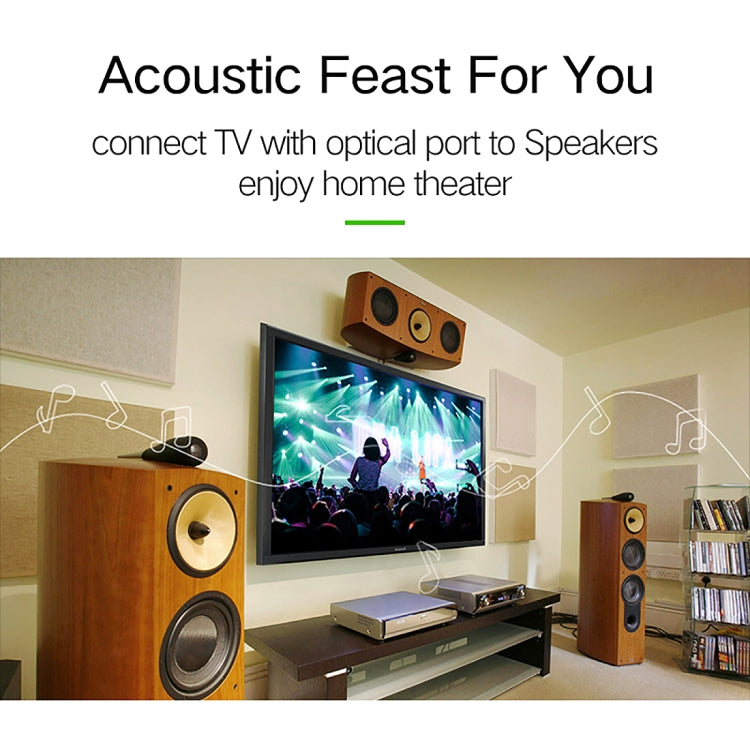 EMK LSYJ-A 2m OD6.0mm Gold Plated Metal Head Toslink Male to Male Digital Optical Audio Cable, Length: 2m