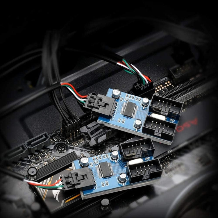 Rocketek HC427 9 Pin USB2.0 HUB Adapter One-to-Four Splitter Circuit Board, One-to-Four