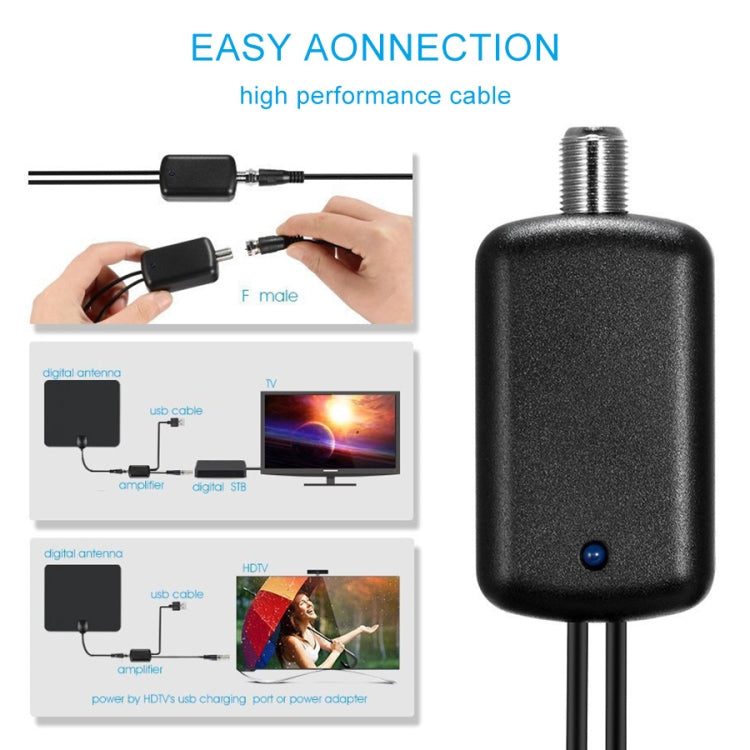 USB Connector Signal Booster Amplifier + IEC Converter Head, USB 50 Miles 25dBi