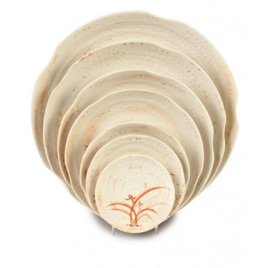Gold Orchid Melamine Lotus Shape Plate 265mm / 10 ¾''- Pack Of 12