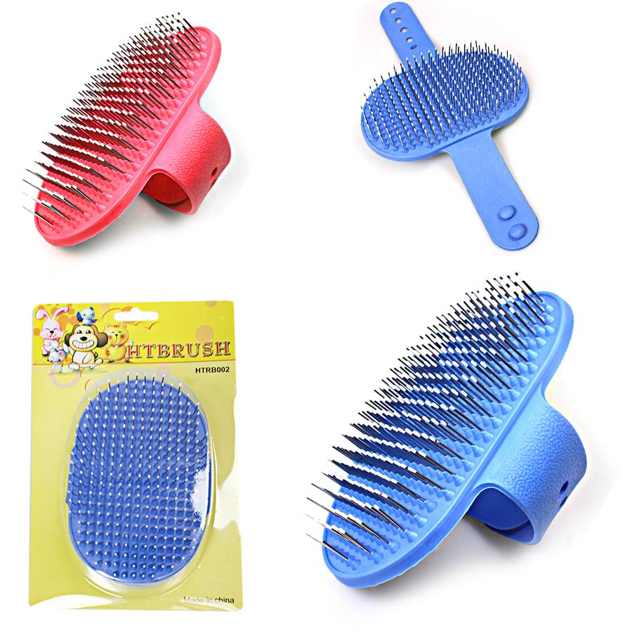 Silicone Dog Brush with Metal Bristles Versatile Grooming Tool
