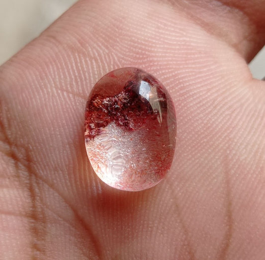 9.1ct Natural Phantom Quartz - Ghost Quartz - 15x11mm