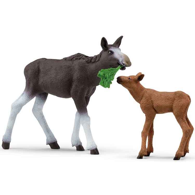 Schleich Mosse With Calf