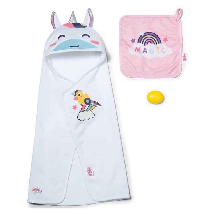 Baby Born Hooded Towel Set Unicorn