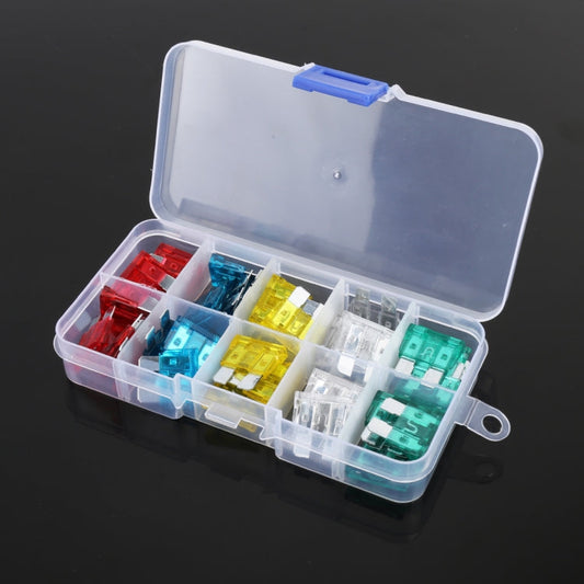 50 PCS 10A / 15A / 20A / 25A / 30A Blade Fuses Set for Car Vehicle, 50 PCS