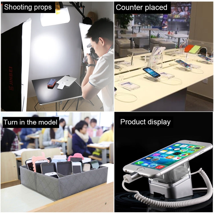 Cylindrical Display Stand Security System Burglar Alarm / Anti-theft Alarm Display Holder with Infrared Remote Control for Smartphones with Micro-USB Port, ABS Cylindrical Micro-USB