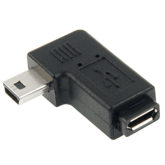 90 Degree Micro USB to Mini USB Adapter, Mini USB Female