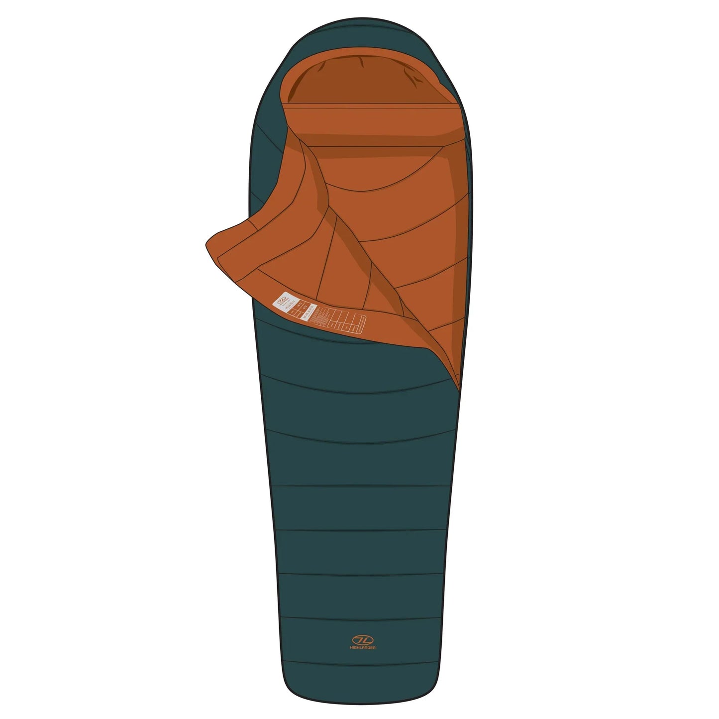 Highlander Rayet 350 Sleeping Bag - Pine Green